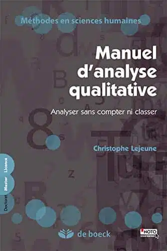 Manuel danalyse qualitative Analyser sans compter ni classer 2801117498